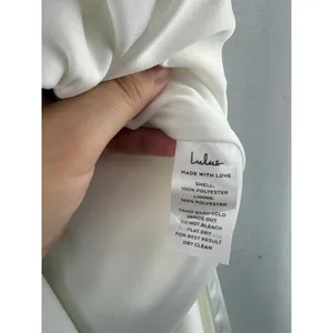 Women’s Lulus Large White Satin Sleeveless Formal Dress thumbnail 8