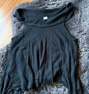 We The Free Black Textured Knit Top thumbnail 1