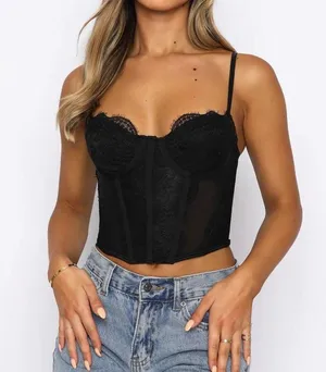 White Fox black corset top thumbnail 1