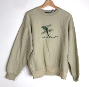 Vintage classic Florida iguana pullover sweatshirt size medium thumbnail 1