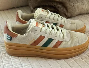 Adidas Gazelle Bold cream maple leaf 3stripe Womens rubber sole sneakers 7 thumbnail 2