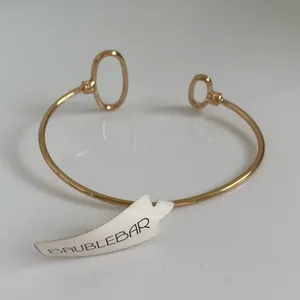 BaubleBar Gold Pavé Crystal Circle Open Cuff Bracelet New With Tag thumbnail 4