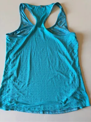 Marika Women's blue Racerback Tank Top Large Scoop Neck Stretch Gym Sleeveless thumbnail 1