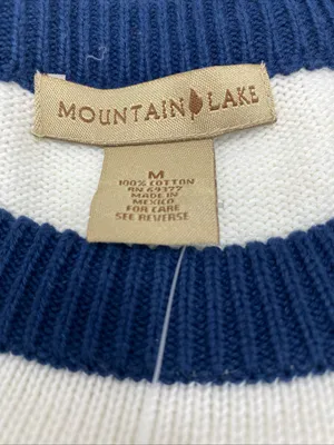 Mountain Lake Vintage American Flag Sweater Patriotic Women’s Medium Stars Stripes 100 Cotton thumbnail 6