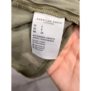 American Eagle Womens Button Down Shirt Small Olive Green Short Sleeve Boxy Fit thumbnail 4