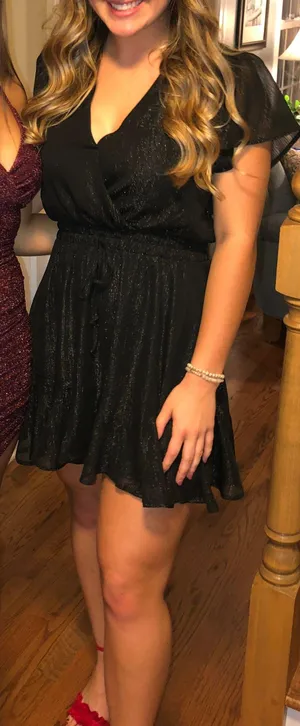 Mi Ami Black Sparkle Dress Size M thumbnail 2
