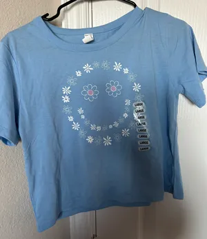 Blue Crop Top Size L thumbnail 1