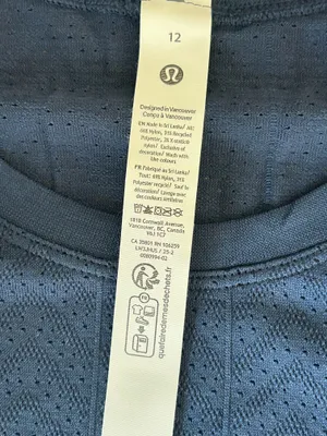 Lululemon Swiftly Pointelle Cropped Short Sleeve Tee SZ 12 NEW WT Retail $68 thumbnail 5