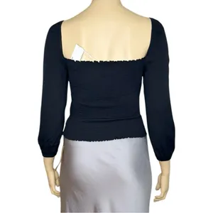 REFORMATION Reign Top, Black,12 (US) thumbnail 7