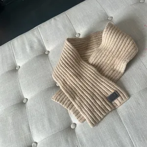 Coach Wool Blend Knit Creme Scarf One Size thumbnail 2
