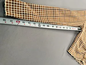 Altar'd State Brown and White Houndstooth Long Sleeve Button-Up Crop Top Medium thumbnail 5