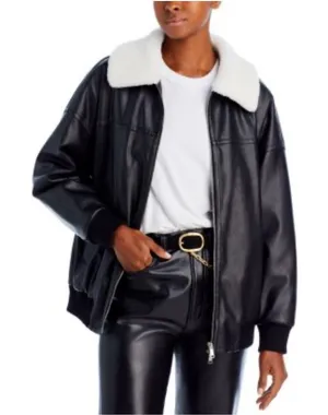 4th & Reckless Benson Jacket Women XS Black Full Zip Side‎ Pockets Long Sleeve thumbnail 1
