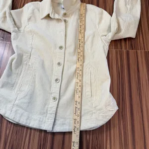 Cabi 4493 Scout Jacket Cream Corduroy Small‎ Workwear Chorecore Coastal Grandma thumbnail 6