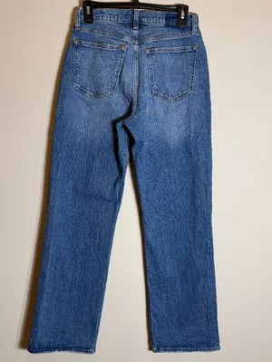 Abercrombie & Fitch Curve Love 90s Baggy Low Rise Denim Jeans Women's 25 0R Blue thumbnail 9