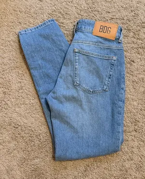 BDG Light Blue High-Rise Straight Jeans thumbnail 1