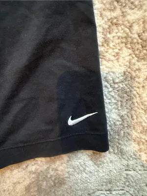 Nike Black High-Rise cotton Women's Bike Shorts with Swoosh thumbnail 2