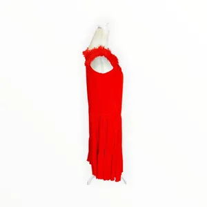Raquel Allegra Persimmon Silk Off Shoulder Shirred Midi Dress 0 XS thumbnail 4