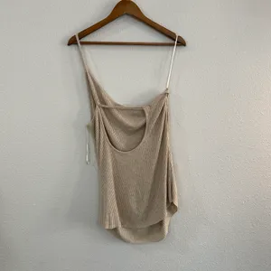 Beach One Shoulder Open Back Ribbed Tank thumbnail 4