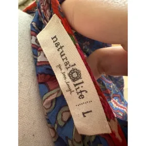 NATURAL LIFE Paisley Cotton Blend Blue top‎ Size Large thumbnail 5