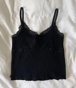 Urban Outfitters Black Lace Crossover Cami thumbnail 1