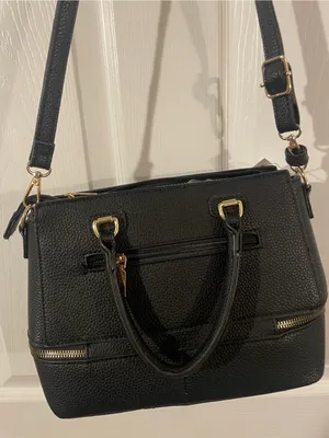 Deluxity Purse. Black. Faux Pebble Leather With Wallet. Pocketbook. New. thumbnail 3