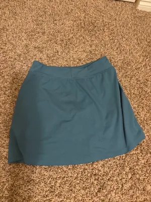 Title Nine Athletic Skort Small Teal Green Black Undershorts Elastic Waist thumbnail 4