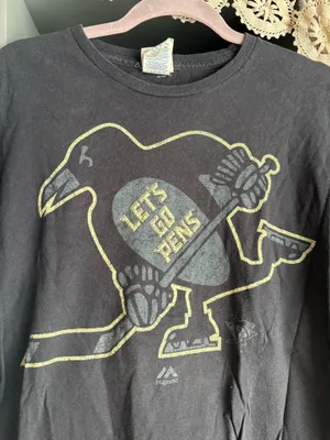 majestic pittsburgh penguins “let’s go pens” graphic tee thumbnail 2
