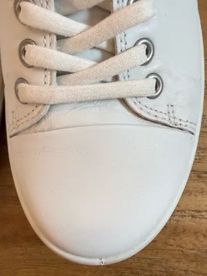 ECCO Soft 7 White Leather Lace Up Sneakers Size 6 - 6.5 thumbnail 8