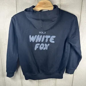 White Fox Hoodie Sweatshirt Womens Sz M/L Black Fleece Pullover Vol. 3 Offstage thumbnail 3