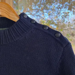 Lauren Ralph Lauren Women's Vintage Navy Pullover Sweater Size M thumbnail 3