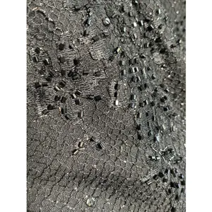 Carmen Marc Valvo Beaded Lace Cocktail Dress Womens Size 10 Black Vintage Y2K thumbnail 3