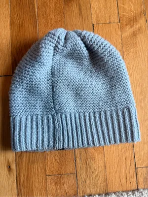 The North Face Women's Purrl‎ Stitch Beanie Winter Hat TNF Grey Blue thumbnail 2