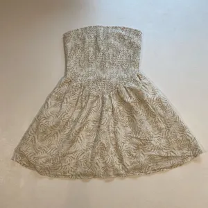 Universal Threads Smocked Strapless Mini Dress Cream Beige Print Size Medium thumbnail 2