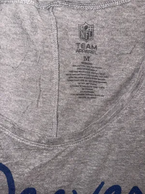 NFL Gray V-Neck Cardinals Football Tee with Red Logo thumbnail 3