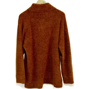 Womens Abercrombie & Fitch Brown Ribbed Cuffs Turtleneck Sweater Top Size Large thumbnail 2