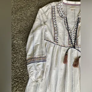Knox Rose Boho Embroidered Peasant Tunic Dress – Size M thumbnail 4