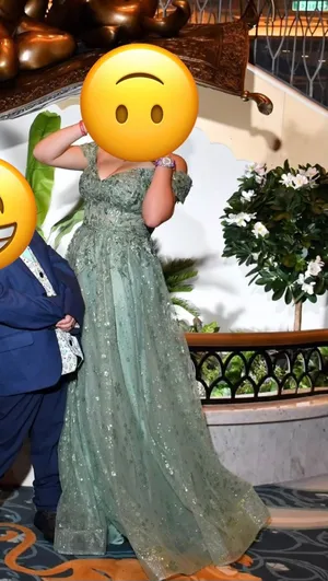 Green Sparkly Formal B.Darlin Ballgown thumbnail 1