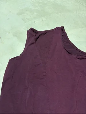 Athleta Deep Plum burgundy High-Neck Tank top medium thumbnail 5