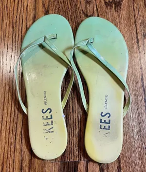 TKEES Blends Ombre Flip Flops Green Yellow Size 7 thumbnail 1