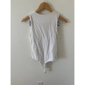 Nuuds‎ High Neck Sleeveless Bodysuit White Cotton Modal Stretch Size S Small thumbnail 3