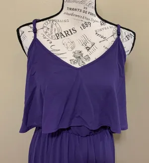 Purple Ruffle Maxi Dress thumbnail 6