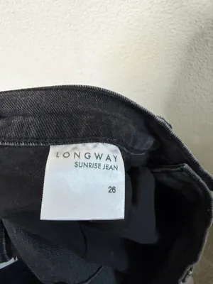Longway Sunrise Jean Wide Leg Charcoal Black Womens Size 26 thumbnail 6