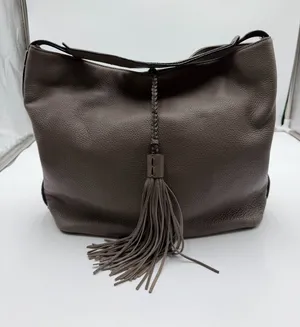 Rebecca Minkoff F16 Brown Genuine Leather Fringe Tassel Hobo Shoulder Bag thumbnail 1