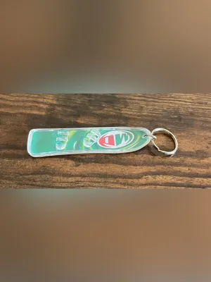 A Vintage Mountain Dew Acrylic Snowboard Keyring Keychain Key Fob thumbnail 2