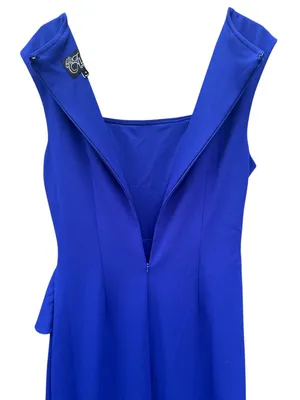 NWT Alex Evenings Cascading Ruffle Maxi Dress Royal Blue Size 14 Retail $209.00 thumbnail 10