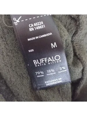 Buffalo DAVID BITTON - green star long sleeve top size medium thumbnail 5