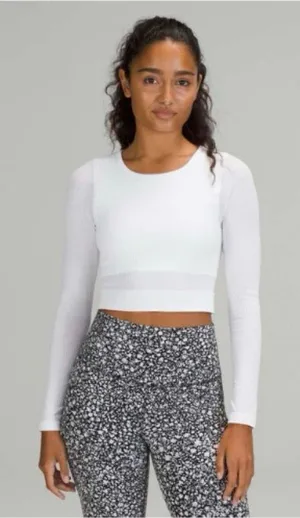 Lululemon Ebb to Street Cropped Ribbed Long Sleeve Shirt thumbnail 1