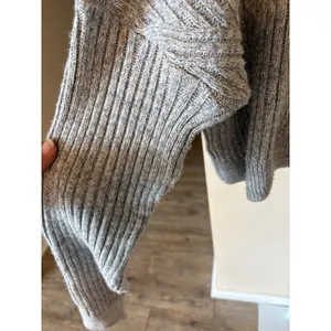 Urban Outfitters Grey Marled Ribbed Knit Cropped Crew Neck Sweater Womens Large thumbnail 5