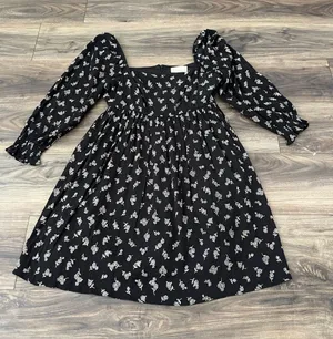 Altar’d State Black Floral Mini Dress Size‎ Small NWT thumbnail 1
