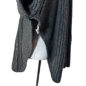 Free People Oversized Chunky Turtleneck Sweater Poncho XS/S Alpaca Wool Slits thumbnail 5